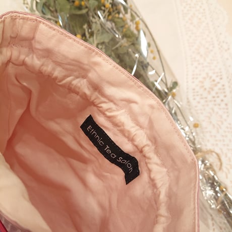 手刺繍イニシャルY 巾着