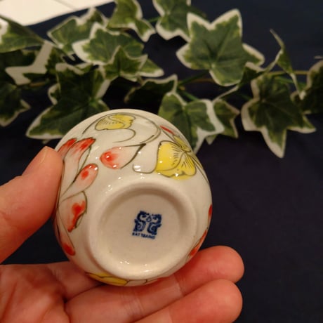 ベトナム バッチャン焼き 芙蓉柄ホワイト