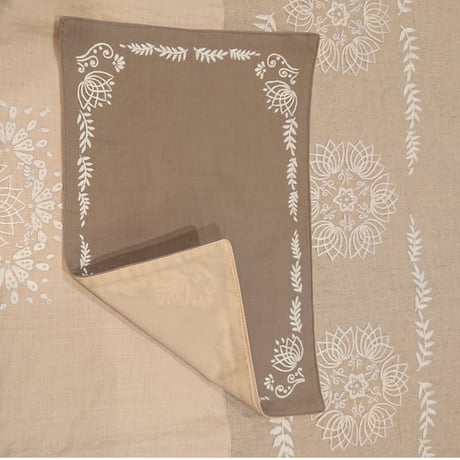 Vietnam hand-embroidered handmade mat, grey