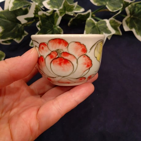 ベトナム バッチャン焼き 芙蓉柄ホワイト
