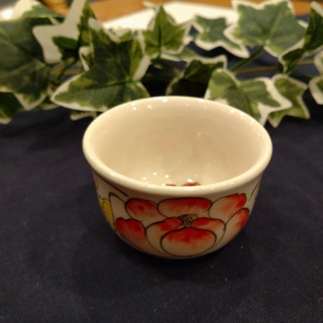 ベトナム バッチャン焼き 芙蓉柄ホワイト